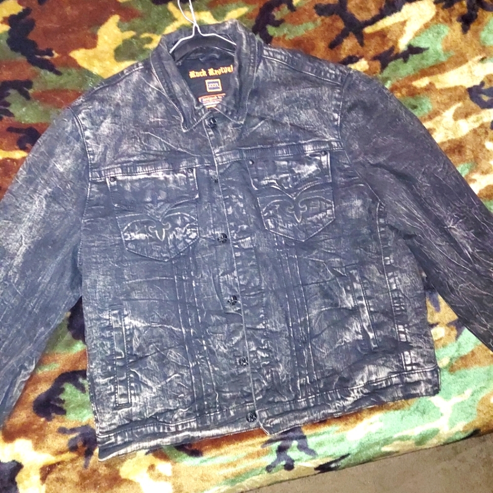 Mens Rock Revival Jean Jacket
